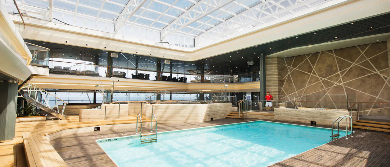 The pool with retractable roof