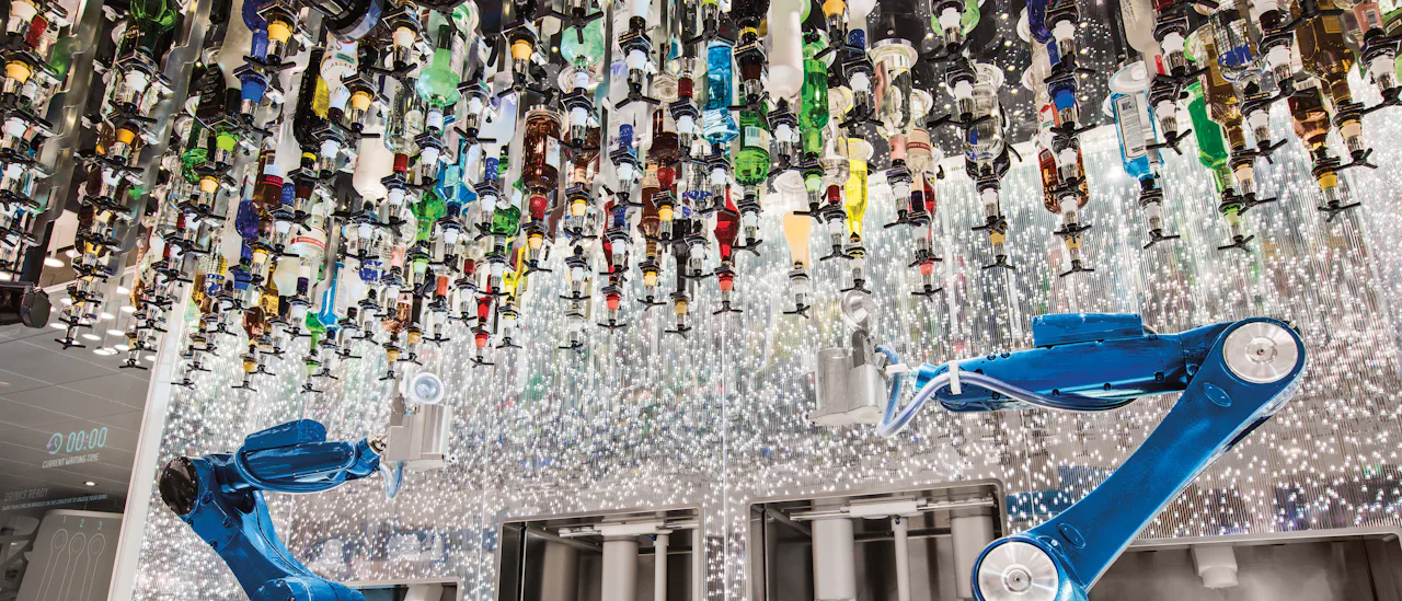 Your drinks are mixed by a robot in the Bionic Bar