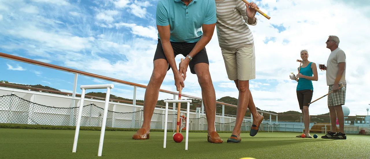 Play croquet on board