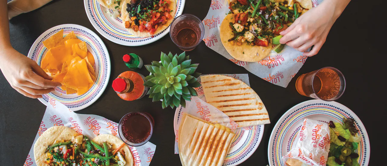 Grab a table outdoors at El Loco Fresh or take your food away