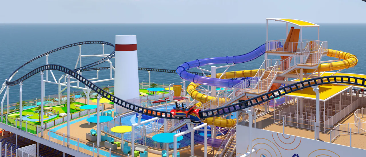 Throw yourself into BOLT the fastest - and first! - the rollercoaster at sea!