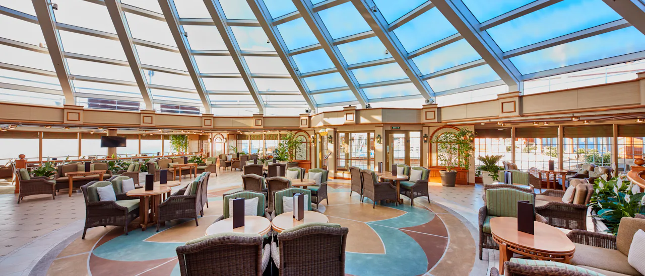 Enjoy a snack in the winter garden