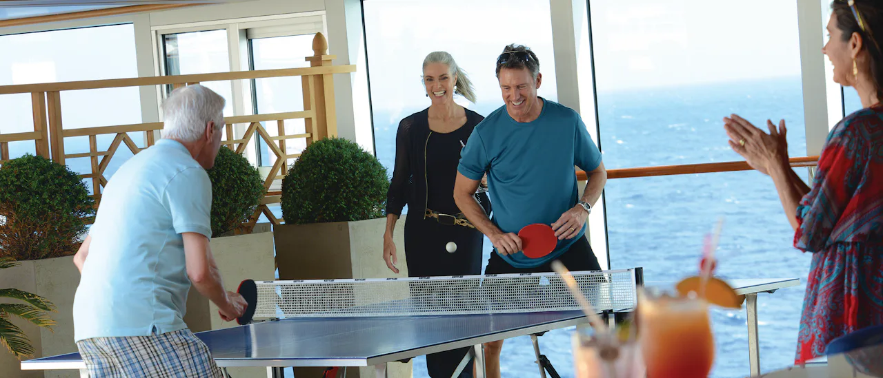 Round up friends for a table tennis match