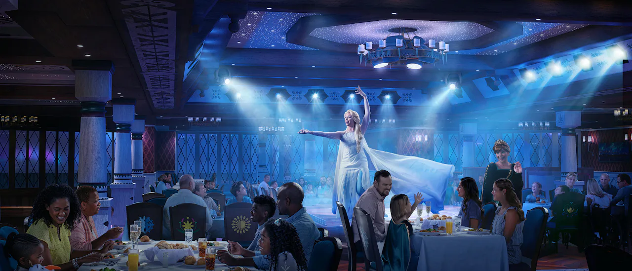 Dine in the magical kingdom of Arendelle in Anna and Elsa’s Royal Palace
