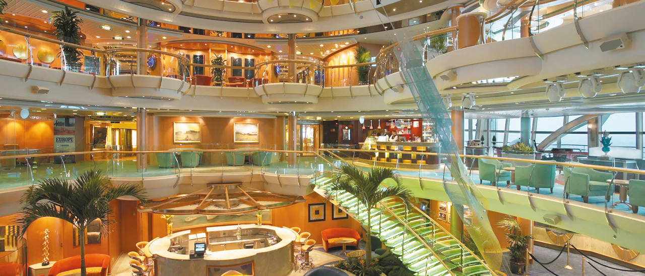 The Atrium – the heart of ship