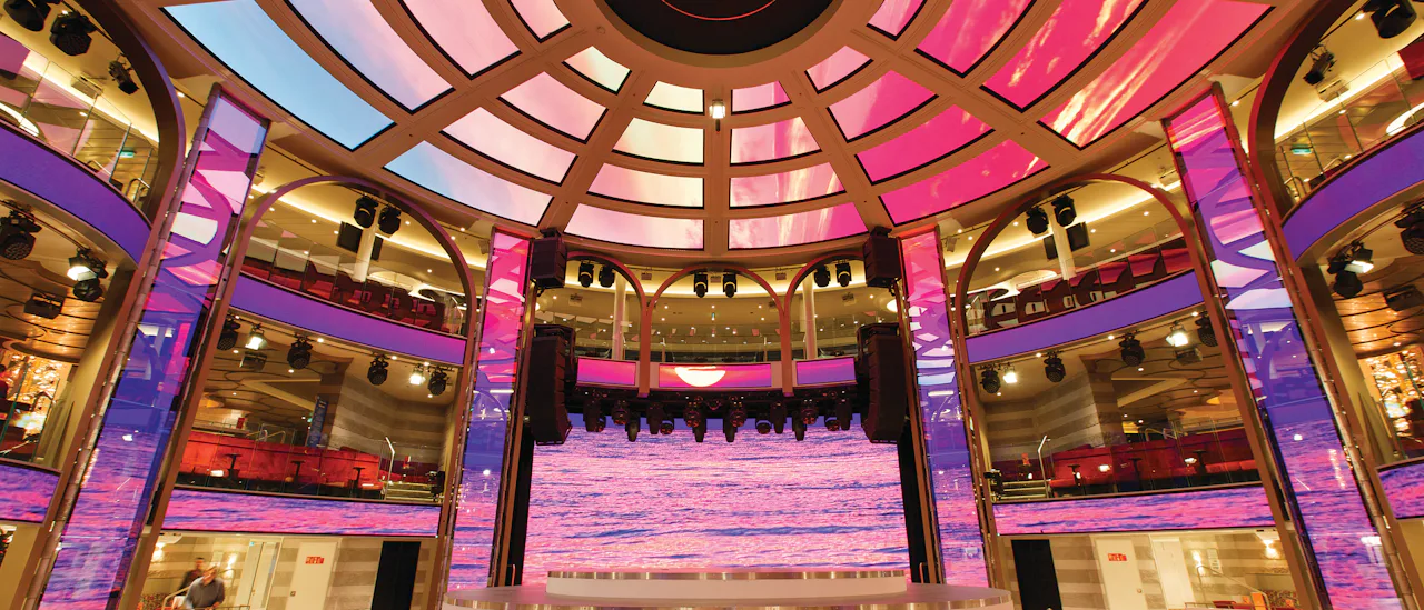 Colosseo Piazza - the heart of the ship where something is always happening with different performances