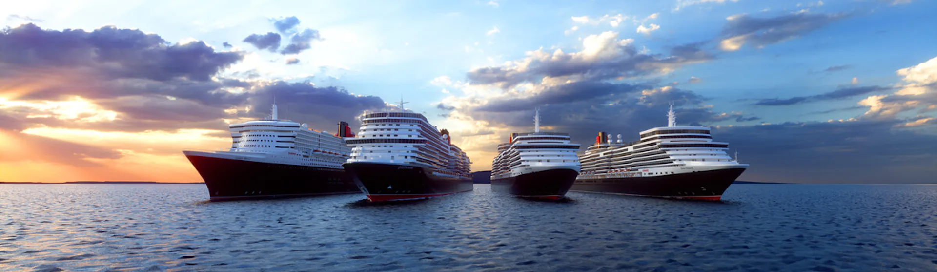 Cunard Voyages Ships at Sea Navigating