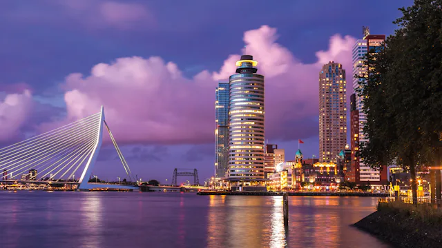 Rotterdam at Sunset