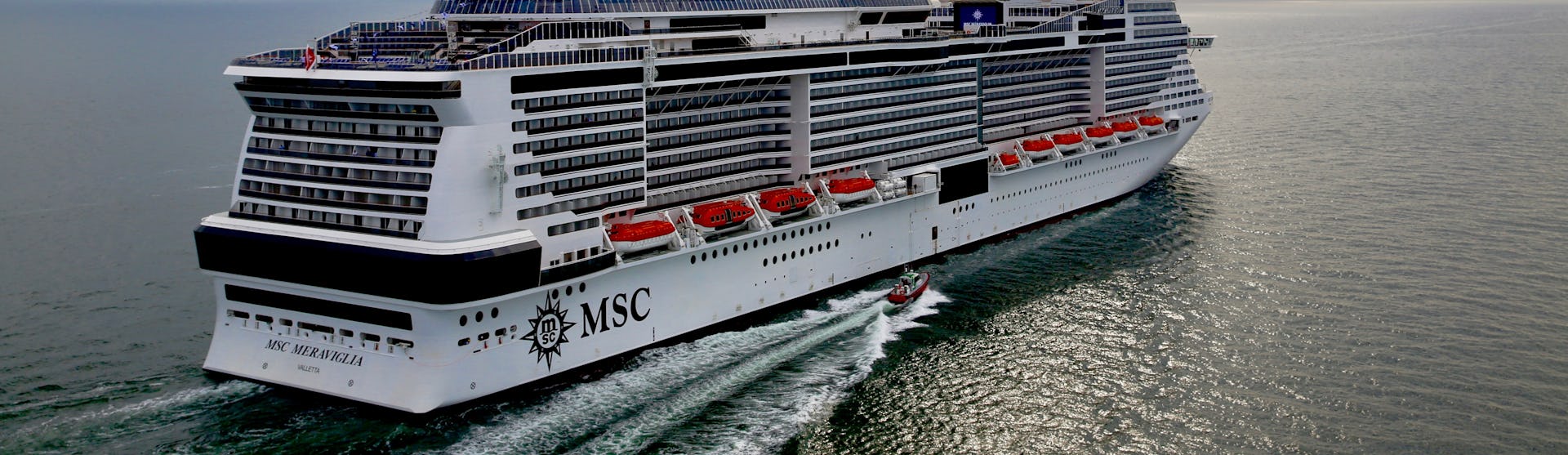 MSC Meraviglia in the sea