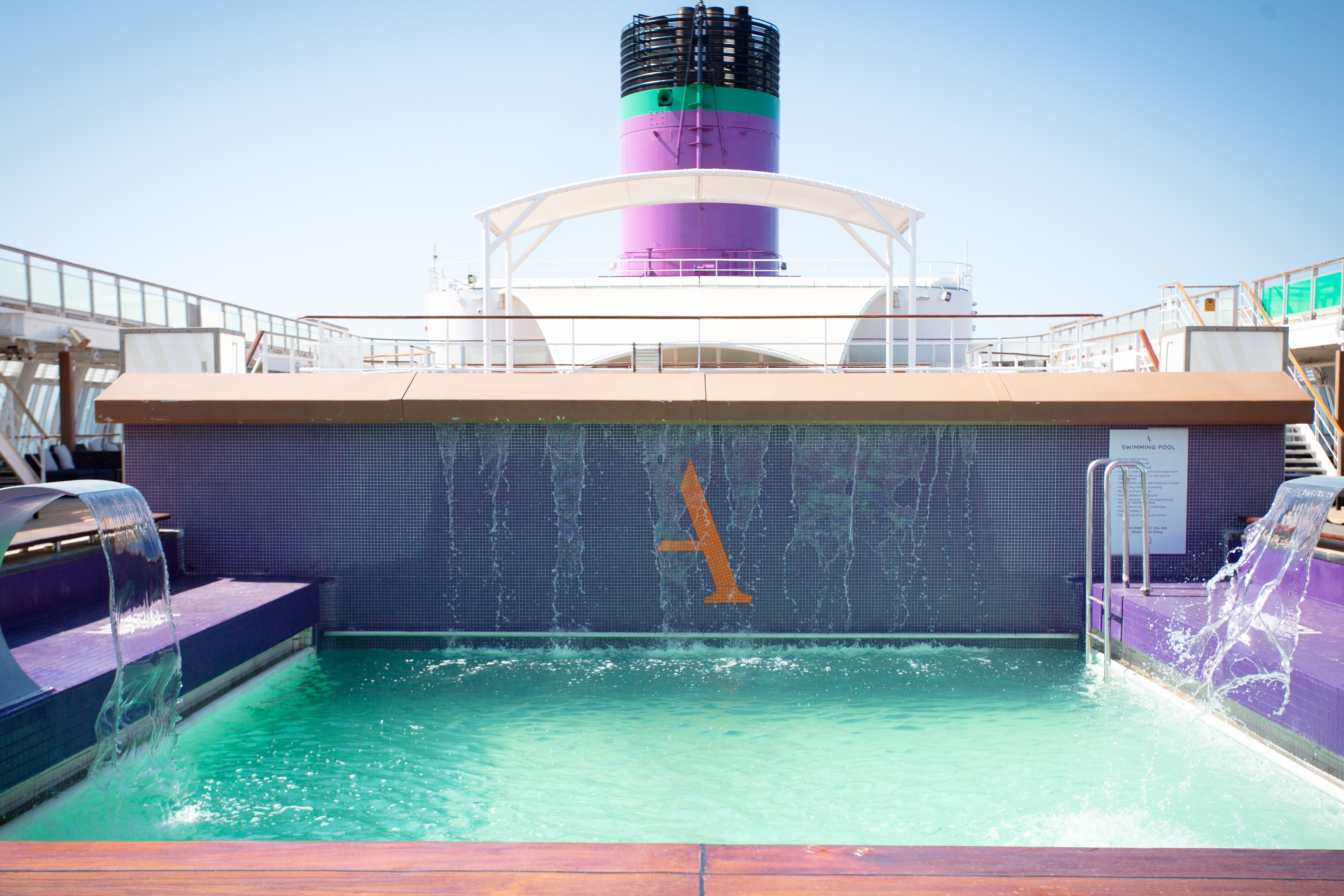 Pool on an Ambassador Cruise Line ship