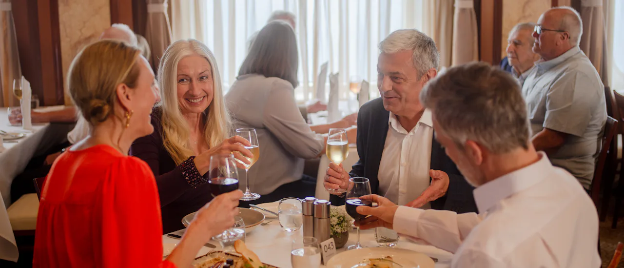 Guests at Buckingham on an Ambassador Cruise Line ship