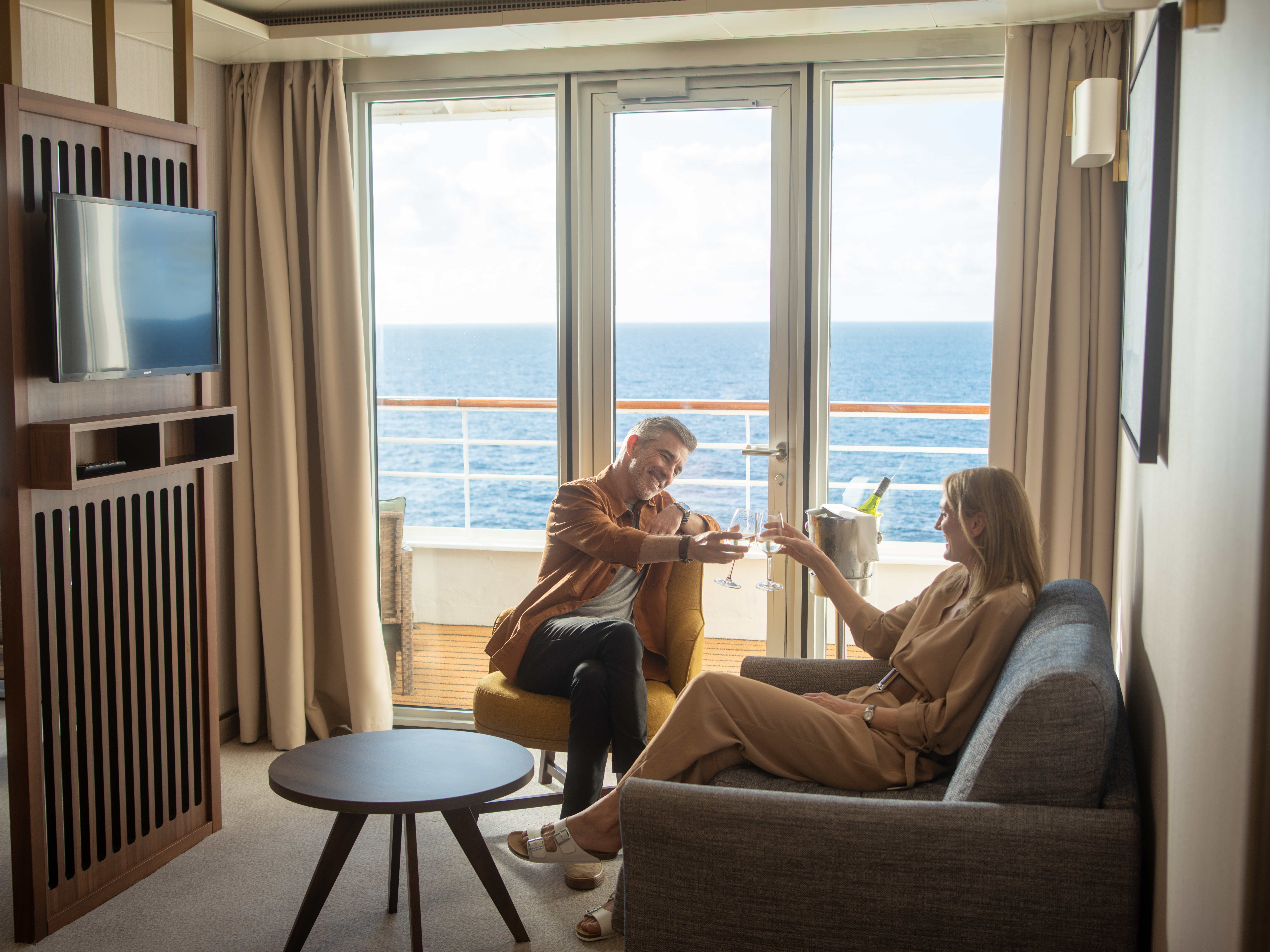A Grand Suite on an Ambassador Cruise Line ship