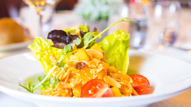 Coronation chicken meal at Buckingham Restaurant Ambassador