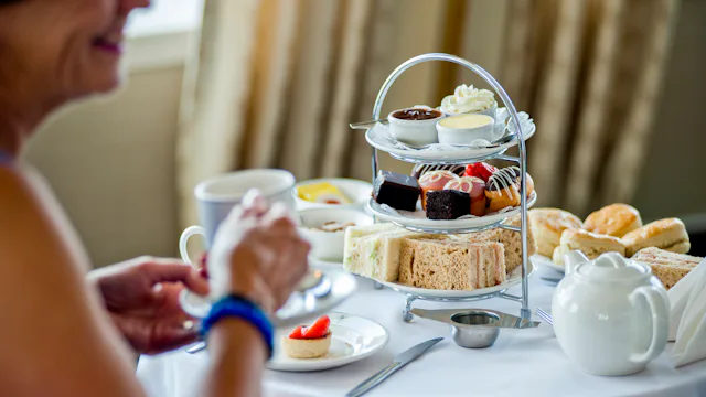 Traditional British Afternoon Tea on a Fred. Olsen cruise ship