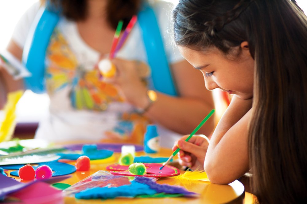 Kids at the Splash Academy on a Norwegian cruise ship