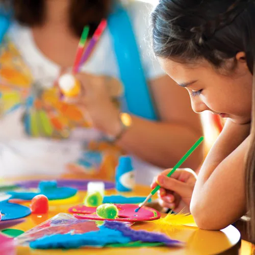 Kids at the Splash Academy on a Norwegian cruise ship