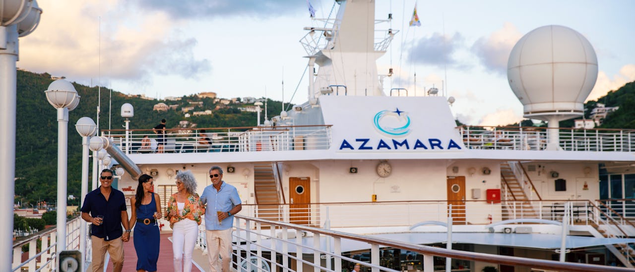 Passengers onboard an Azamara ship
