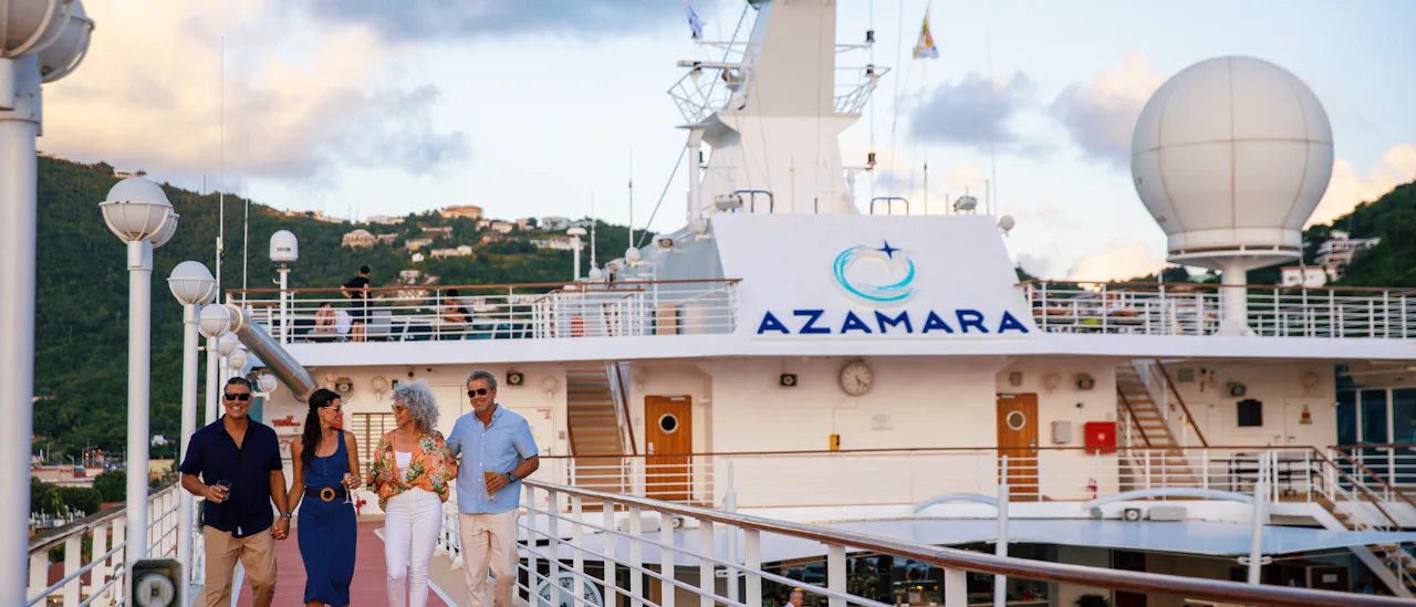 Passengers onboard an Azamara ship