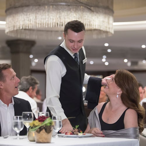 Guests dining on an Azamara ship