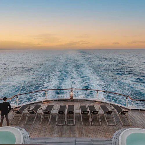 View out to sea from a Seabourn ship