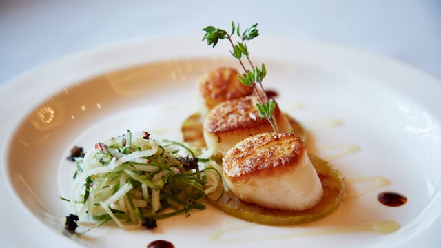 Food at Crown Grill onboard a Princess Cruises ship