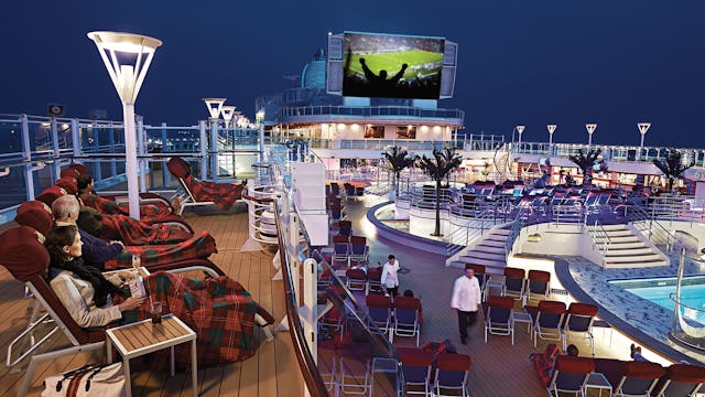 Movies under the stars onboard a Princess Cruises ship