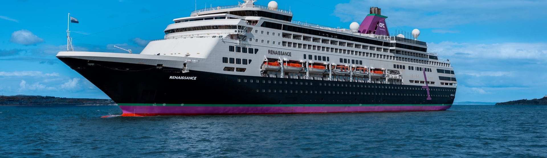 exterior view of Renaissance at sea