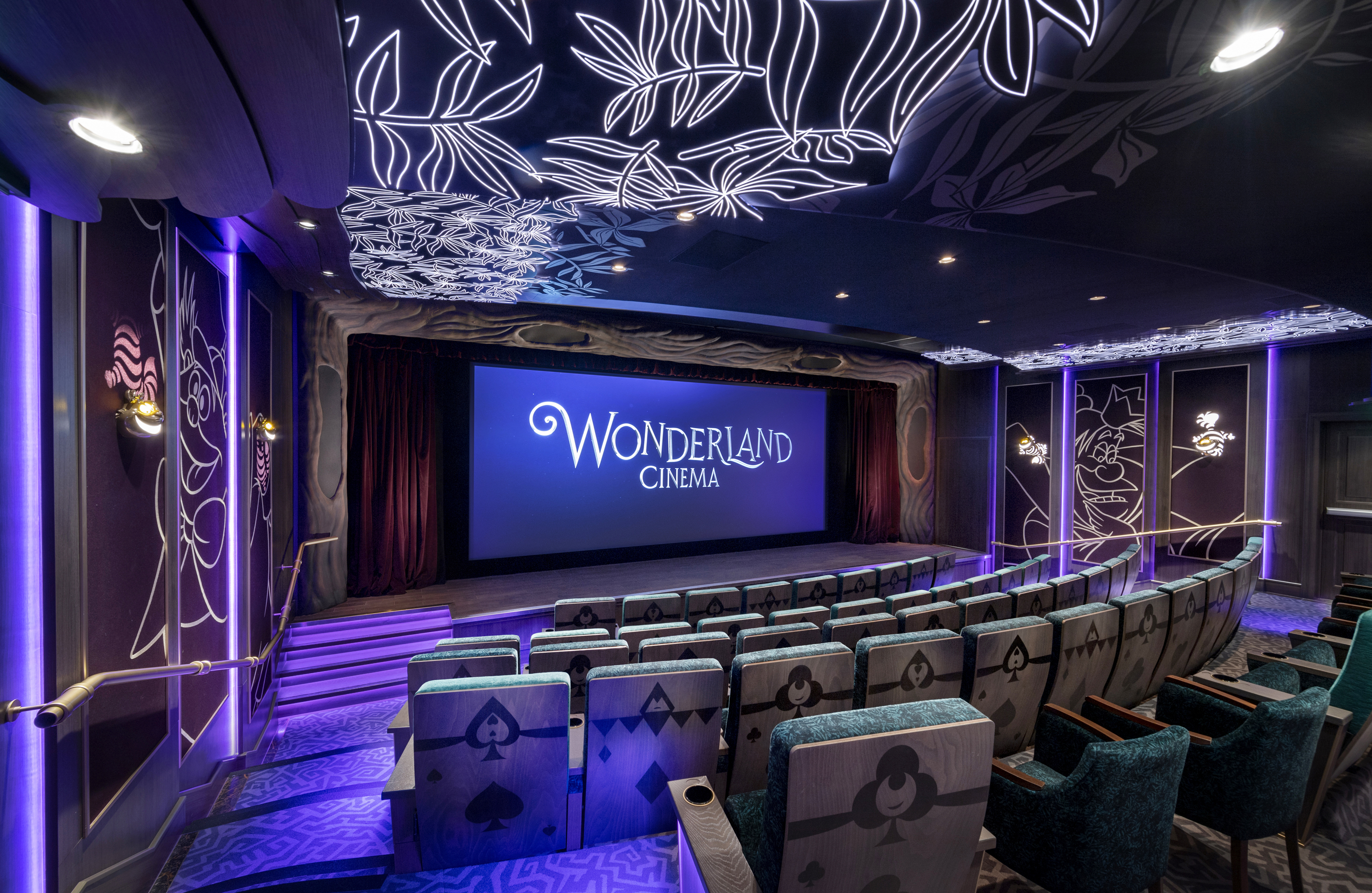 Wonderland Cinema onboard Disney Wish