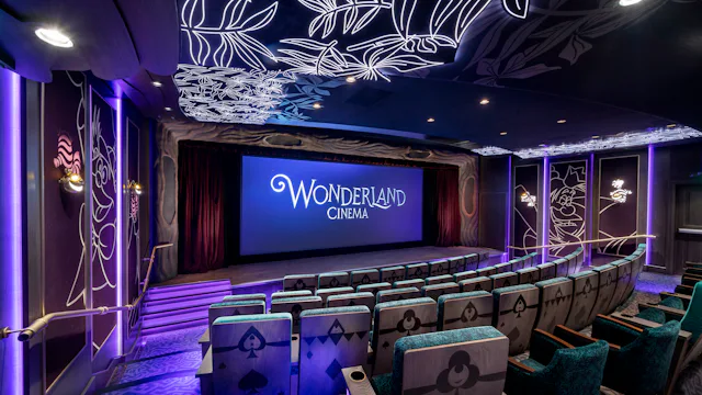Wonderland Cinema onboard Disney Wish