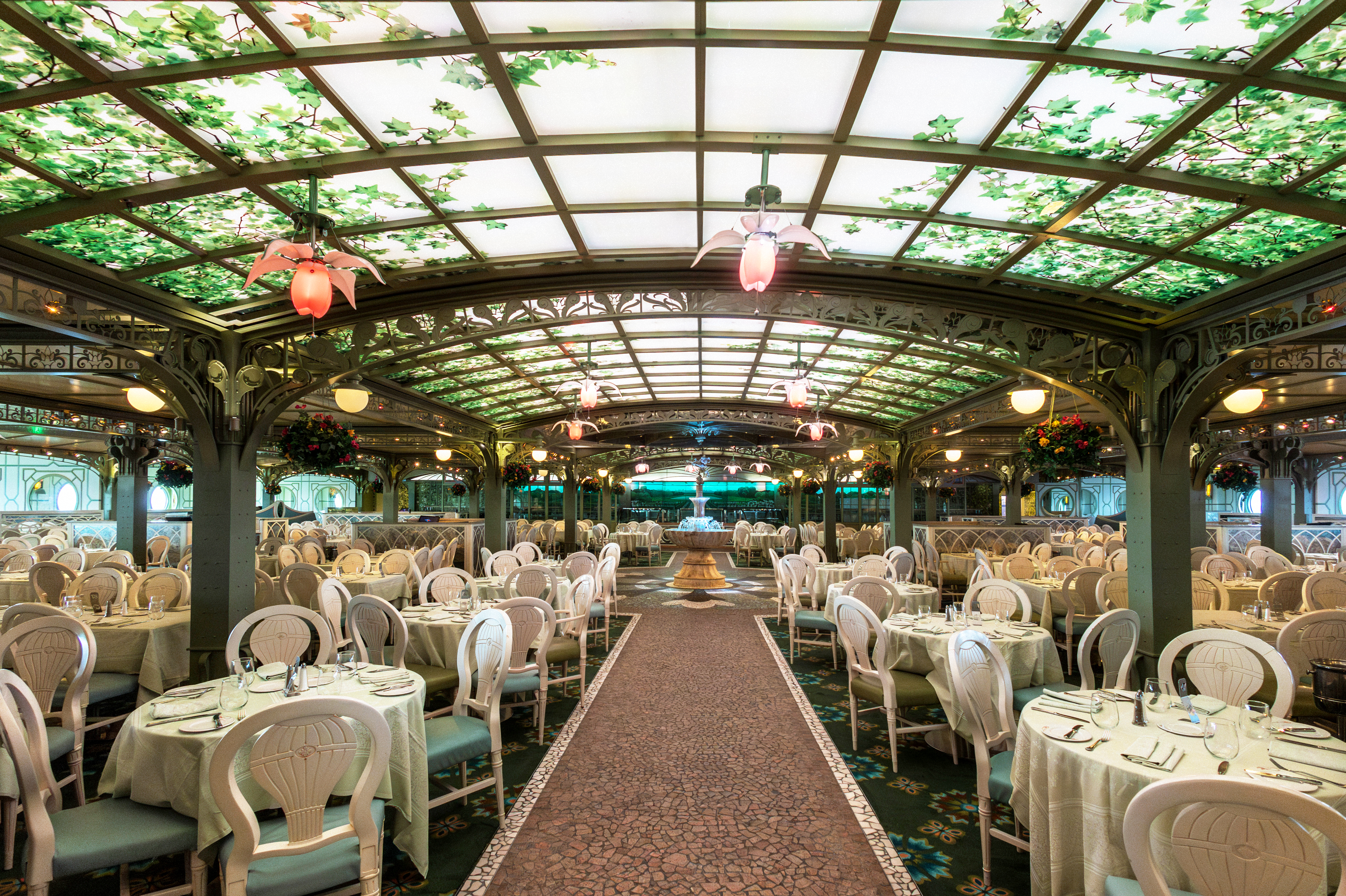 Enchanted Garden restaurant Disney Fantasy