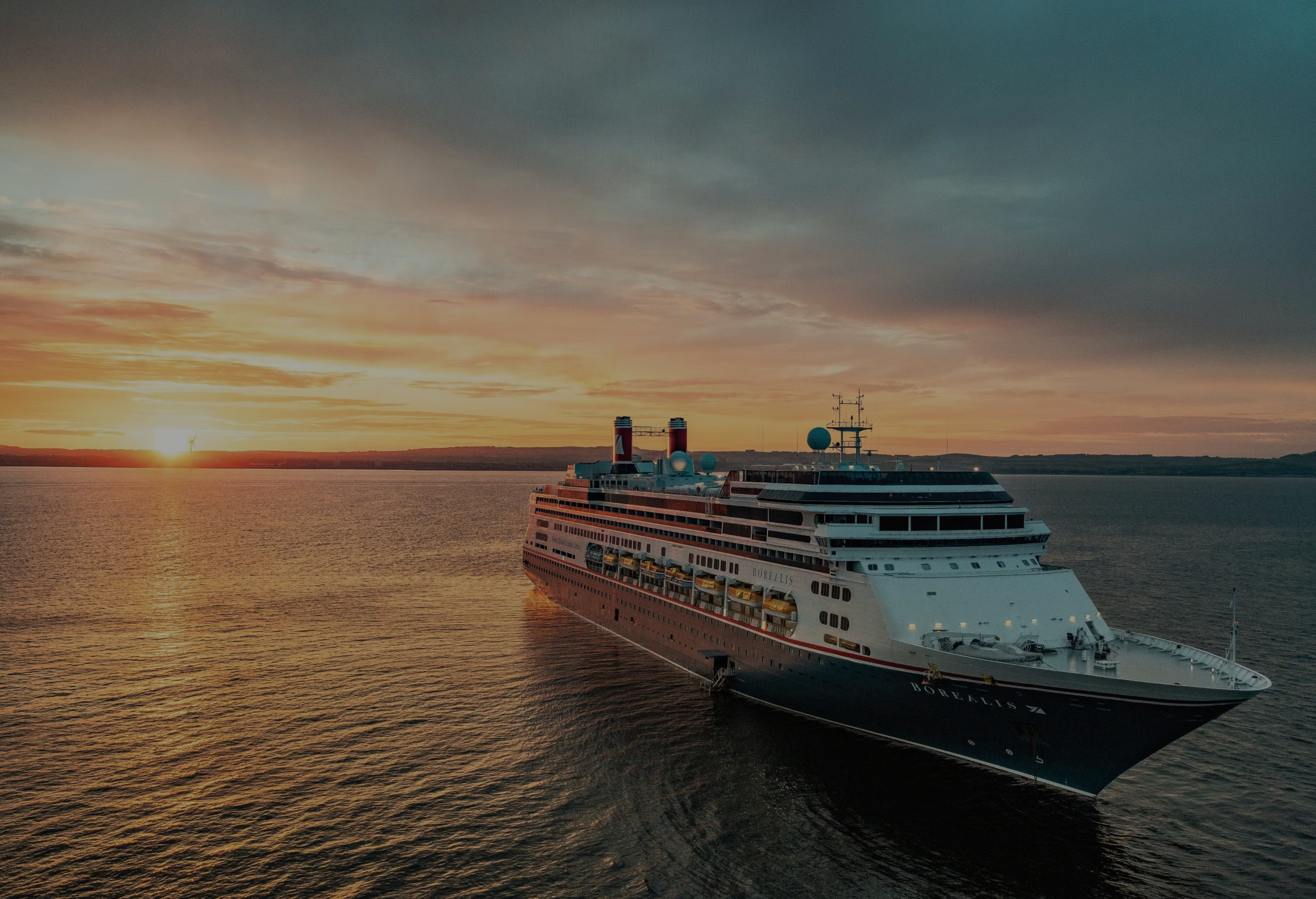 Fred. Olsen Cruise Lines Borealis Ship at Sea Navigating