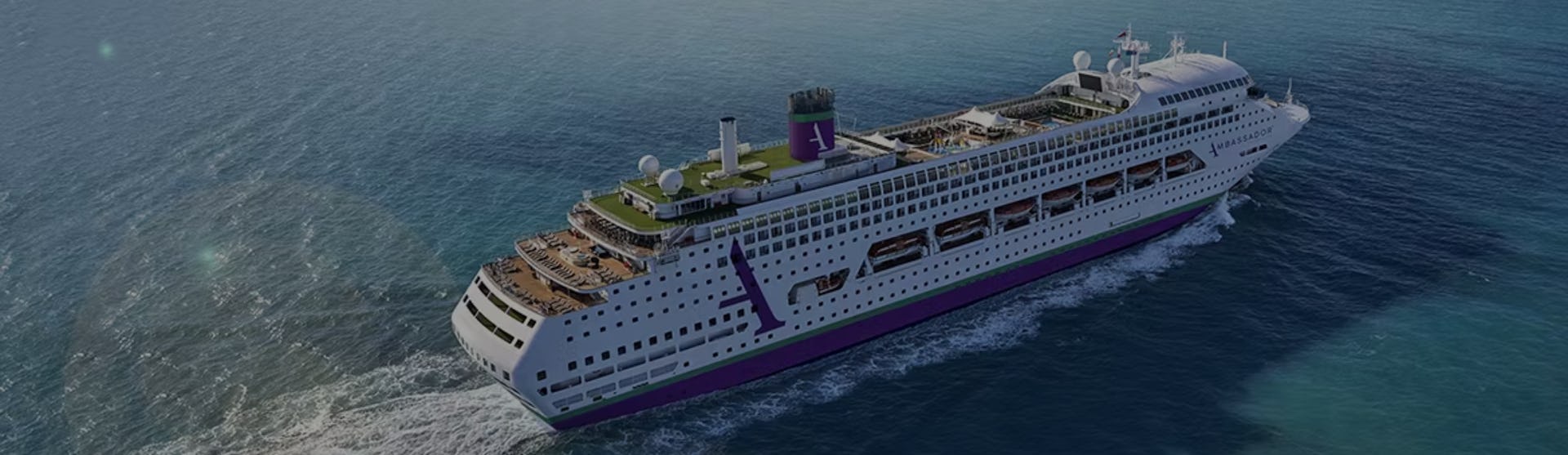 Ambassador Cruise Line Ship at sea navigating