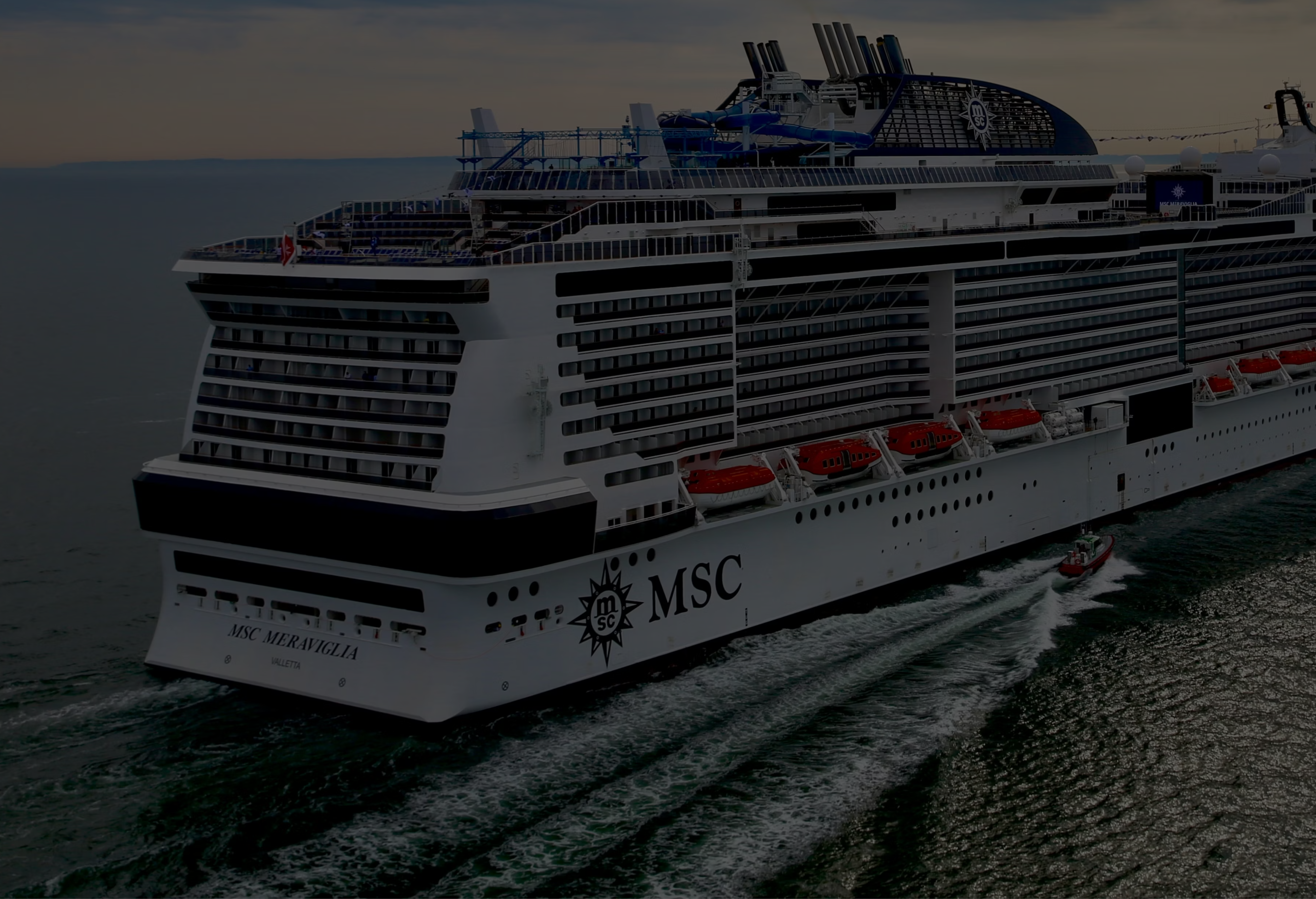 MSC Meraviglia Cruise Ship at Sea