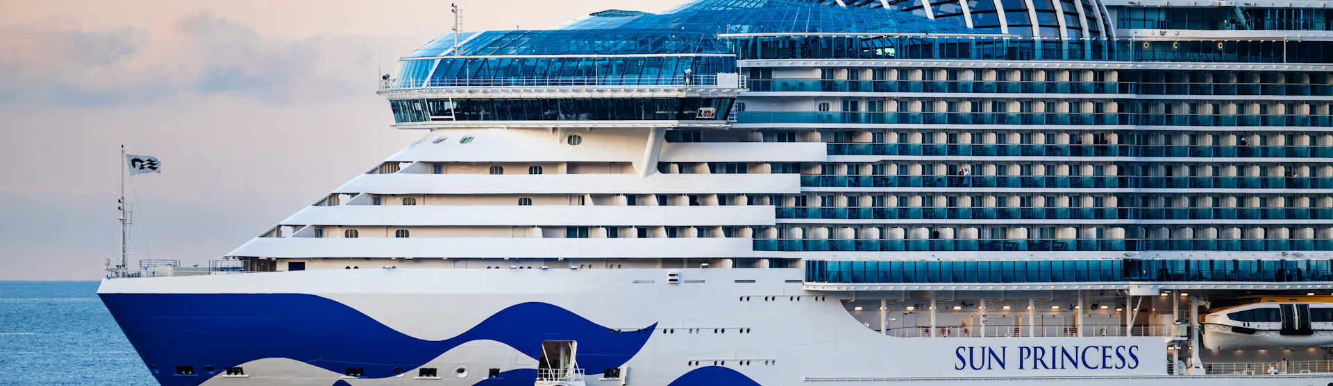 Sun Princess at sea in Montenegro