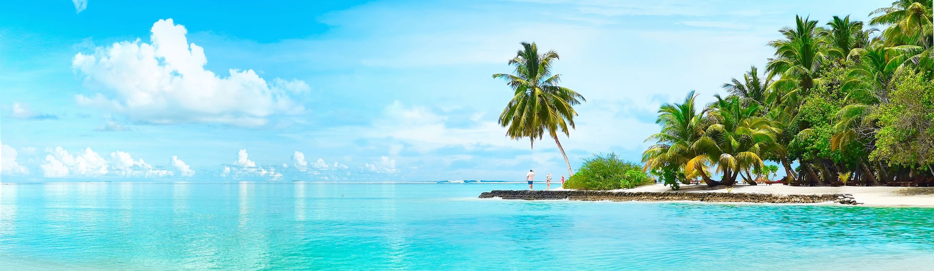 View of a Caribbean sandy beach