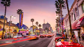 View of Hollywood boulevard in LA